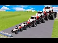 Download Lagu Big \u0026 Small Monster Truck vs Train | BeamNG.drive