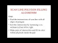 Scan line polygon filling algorithm