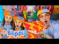 Blippi Plays Floor is Lava and Finds Shapes Can Layla and Myka Spot Them All