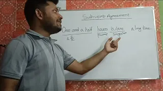 One and a half plural noun singular verb