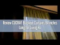 Review CUCRAF Blackout Curtains 84 inches Long for Living Room Black Room Darkening Window Curtain