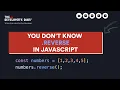 Rebuilding the reverse function from scratch and improve your craft I Don t Know JavaScript