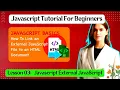Lesson 03 External JavaScript