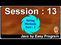 SESSION 13 String Methods Part 2 Learn Java By Easy Programs