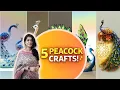 5 Genius Peacock Crafts from WASTE Home Decor DIY