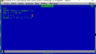 How to make Multiplication Table on Qbasic