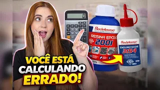 PARE DE ERRAR NO CALCULO DA RESINA APRENDA A CALCULAR A RESINA E SABER QUANTO DE RESINA VAI NO MOLDE