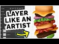 How to Use Layers like Burgers Digital Art for Beginners