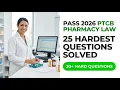Pass 2026 PTCB Pharmacy Law 25 Hardest Questions Solved