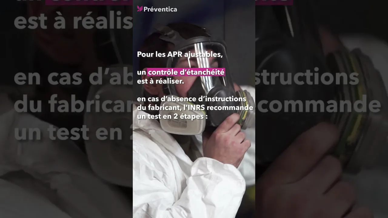 l’INRS informe à la bonne utilisation d’appareils de protection respiratoire au travail