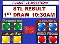 STL 1st Draw 1030am Result Zambales Aurora Ilocos Sur Nueva Vizcaya August 21 2026 FRIDAY