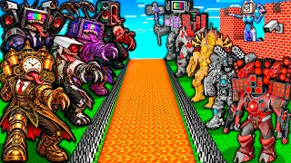 ZOMBIE TITANS vs SURVIVAL BASE of TV MAN and CAMERAMAN TEAM vs SKIBIDI TOILET in MINECRAFT animation