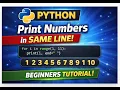 Print Numbers in One Line Using Python Beginners Friendly