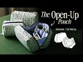 DIY QUILTED MAKEUP AND TRAVEL BAG - The Open-Up Pouch full sewing tutorial