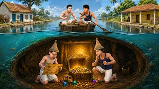 गरीब मछुआरे की किस्मत Underwater Cave Gold Treasure Hindi Kahaniya Moral Stories