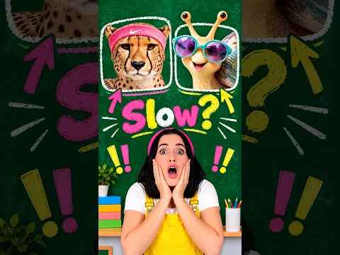 Which One Is FAST? 🐆🐌 #shorts #kids #english