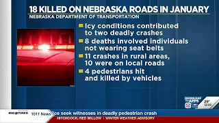 18 killed on Nebraska roads in January