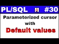Tutorial Parameterized cursor with Default values