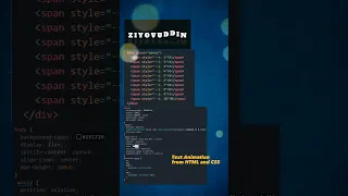 Bouncing Text animation from html and css -