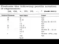 Stack Problem 1 Postfix Evaluation CBSE Class 12th CS