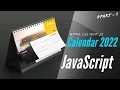 Create a Calendar using pure JavaScript with 3D effect - 1 Calendar using html css and JS