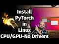 How to Install PyTorch on Linux for CPU or GPU - No Driver Install Needed