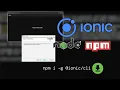 como INSTALAR o IONIC FRAMEWORK e o NODE JS