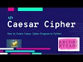 Create Caesar Cipher Application in Python