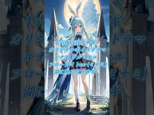 十六夜の月ウサギ storyボイス ルナcv (ミナミ) 湖に映る月ウサギ Ai ボイスドラマ 喋るアニメAi