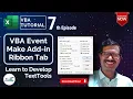 VBA Tutorial VBA Event Add-in Ribbon TextTools Software E07 Excel in Life