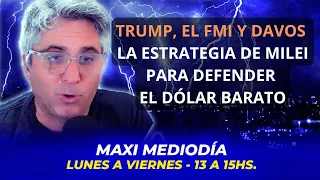 ESTRATEGIA DE MILEI PARA DEFENDER DÓLAR BARATO: TRUMP, FMI Y DAVOS | Maxi Montenegro #maximediodía