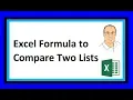 Excel Formula to Compare Two Lists - Excel Magic Trick 1596 Is Item in List