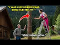 I Caught Karen Stealing Electricity From My Mountain Home — She Called Cops When I Confronted Her!