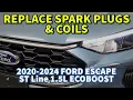 2020-2024 FORD ESCAPE STLine 1 5L Replace Spark Plugs and Coils Dragon B