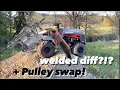 How to a lawn mower Transaxel Pulley Swap Trail Mower Build pt 6