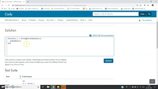 Return the first and last character of a string MATLAB CODY Solution