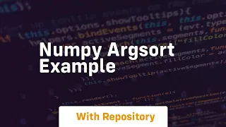 numpy argsort example