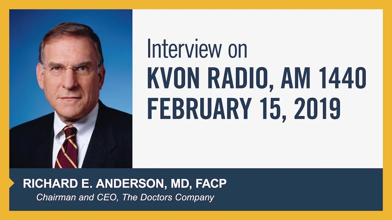 Dr. Richard Anderson KVON Interview