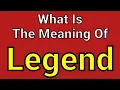 Meaning Of Legend Legend English Vocabulary Most Common Words in English