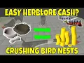 CRUSHING Bird Nests For 1 Hour OSRS Money Making