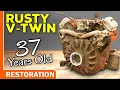 Download Lagu Restauratie van een roestige, oude oliegestookte V-Twin-motor: zal hij ooit nog rijden?