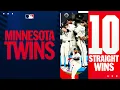 The Minnesota Twins have the first 10-game winning streak of the 2025 season Highlights