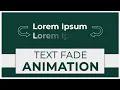CSS TEXT FADE ANIMATION CSS MOVING LETTERS