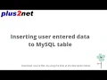 Insert user entered data from swing JFrame to MySQL database table