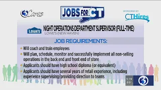Jobs for CT Lowe s night operations supervisor