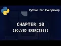 Python for Everybody Chapter 10 - Tuples Solved Exercises
