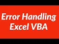 Error Handling Excel VBA