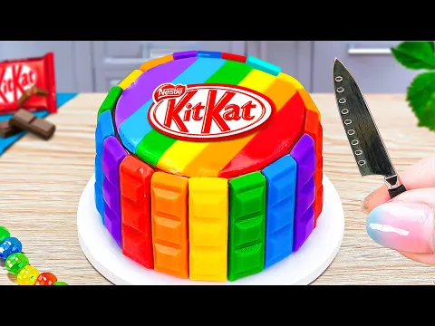 Download MP3 Rainbow KITKAT Cake Easy Recipes 🌈 How To Make Miniature KitKat Cake Compilation 🍭 Petite Baker 🍫