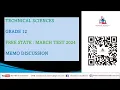 Technical Sciences Grade 12 Memo Discussion March Test 2024 Free State