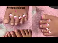 acrylic toes tutorial without form or tips